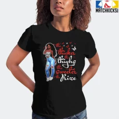 T-Shirt - Nike Dunk Low EMB NBA 75th Anniversary Chicago - Sneaker-Matching T-Shirt (Thicker Thighs Sweeter Prize) -Nike Dunk shop online mockupGenerator 3802