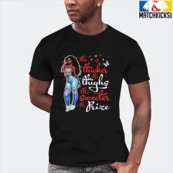 T-Shirt - Nike Dunk Low EMB NBA 75th Anniversary Chicago - Sneaker-Matching T-Shirt (Thicker Thighs Sweeter Prize) -Nike Dunk shop online mockupGenerator 3803