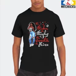 T-Shirt - Nike Dunk Low EMB NBA 75th Anniversary Chicago - Sneaker-Matching T-Shirt (Thicker Thighs Sweeter Prize) -Nike Dunk shop online mockupGenerator 3804