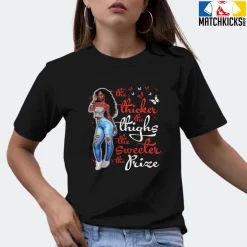 T-Shirt - Nike Dunk Low EMB NBA 75th Anniversary Chicago - Sneaker-Matching T-Shirt (Thicker Thighs Sweeter Prize) -Nike Dunk shop online mockupGenerator 3805