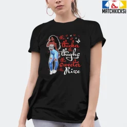 T-Shirt - Nike Dunk Low EMB NBA 75th Anniversary Chicago - Sneaker-Matching T-Shirt (Thicker Thighs Sweeter Prize) -Nike Dunk shop online mockupGenerator 3806