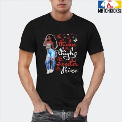 T-Shirt - Nike Dunk Low EMB NBA 75th Anniversary Chicago - Sneaker-Matching T-Shirt (Thicker Thighs Sweeter Prize) -Nike Dunk shop online mockupGenerator 3808