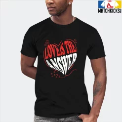 T-Shirt - Nike Dunk Low EMB NBA 75th Anniversary Chicago - Sneaker-Matching T-Shirt (Love Is The Answer) -Nike Dunk shop online mockupGenerator 3821