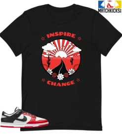 T-Shirt - Nike Dunk Low EMB NBA 75th Anniversary Chicago - Sneaker-Matching T-Shirt (Inspire Change)