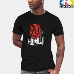 T-Shirt - Nike Dunk Low EMB NBA 75th Anniversary Chicago - Sneaker-Matching T-Shirt (Work Hard Stay Humble) -Nike Dunk shop online mockupGenerator 3866