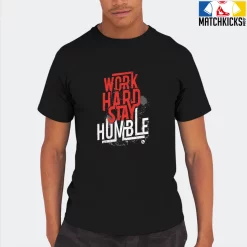 T-Shirt - Nike Dunk Low EMB NBA 75th Anniversary Chicago - Sneaker-Matching T-Shirt (Work Hard Stay Humble) -Nike Dunk shop online mockupGenerator 3867