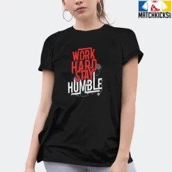 T-Shirt - Nike Dunk Low EMB NBA 75th Anniversary Chicago - Sneaker-Matching T-Shirt (Work Hard Stay Humble) -Nike Dunk shop online mockupGenerator 3869