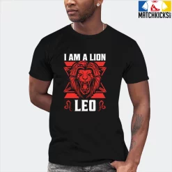 T-Shirt - Nike Dunk Low EMB NBA 75th Anniversary Chicago - Sneaker-Matching T-Shirt (Leo I Am A Lion) -Nike Dunk shop online mockupGenerator 3884