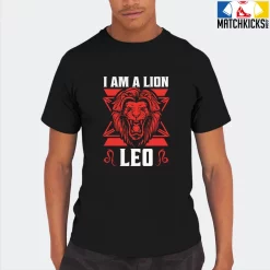 T-Shirt - Nike Dunk Low EMB NBA 75th Anniversary Chicago - Sneaker-Matching T-Shirt (Leo I Am A Lion) -Nike Dunk shop online mockupGenerator 3885