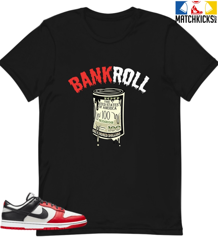 T-Shirt - Nike Dunk Low EMB NBA 75th Anniversary Chicago - Sneaker-Matching T-Shirt (BANKROLL) 3 T-Shirt - Nike Dunk Low EMB NBA 75th Anniversary Chicago - Sneaker-Matching T-Shirt (BANKROLL)