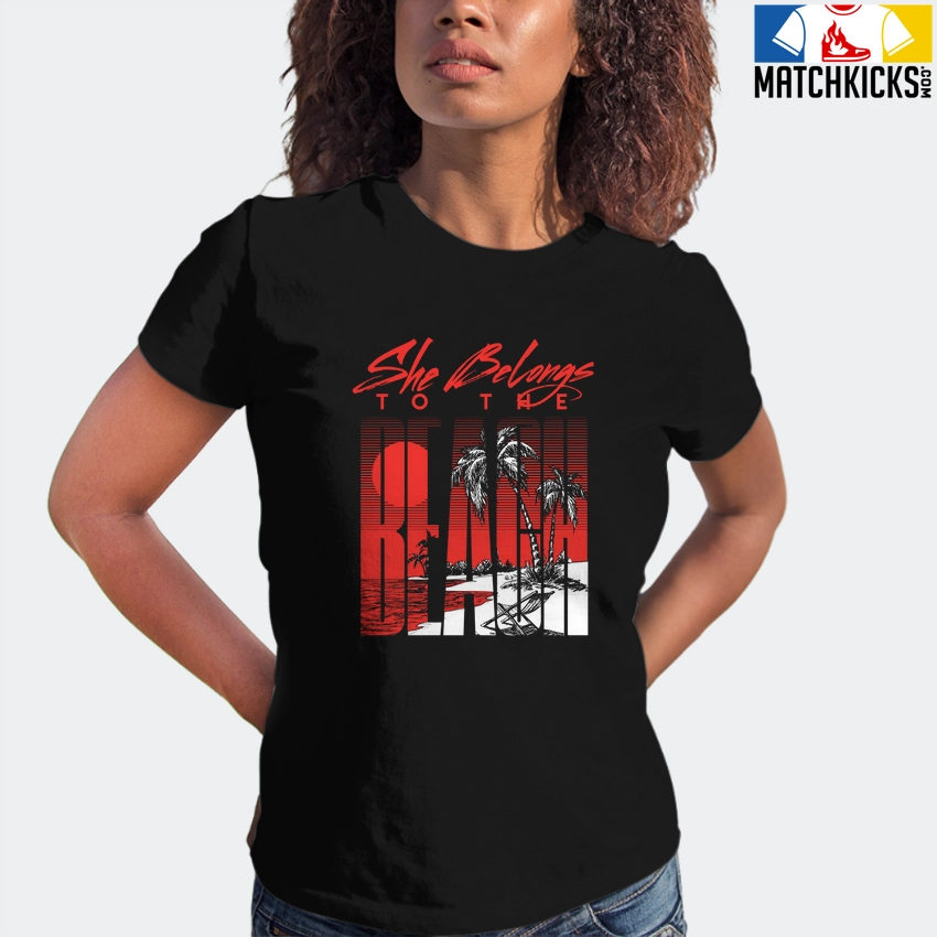 T-Shirt - Nike Dunk Low EMB NBA 75th Anniversary Chicago - Sneaker-Matching T-Shirt (She Belongs To The Beach) 6 T-Shirt - Nike Dunk Low EMB NBA 75th Anniversary Chicago - Sneaker-Matching T-Shirt (She Belongs To The Beach) - Image 4