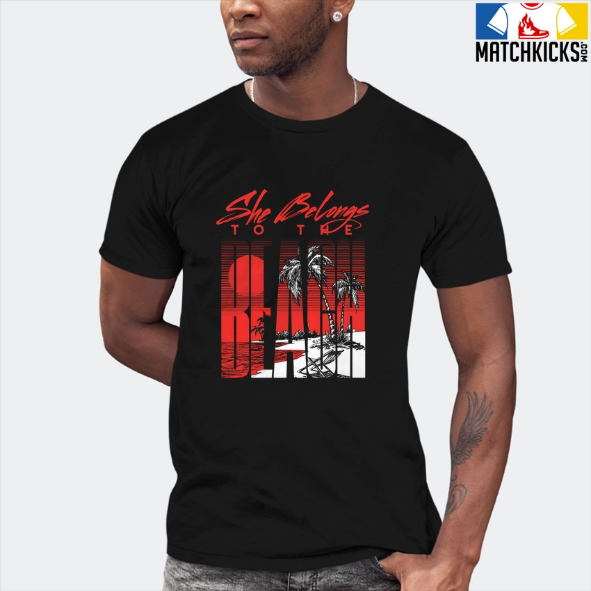 T-Shirt - Nike Dunk Low EMB NBA 75th Anniversary Chicago - Sneaker-Matching T-Shirt (She Belongs To The Beach) 7 T-Shirt - Nike Dunk Low EMB NBA 75th Anniversary Chicago - Sneaker-Matching T-Shirt (She Belongs To The Beach) - Image 5