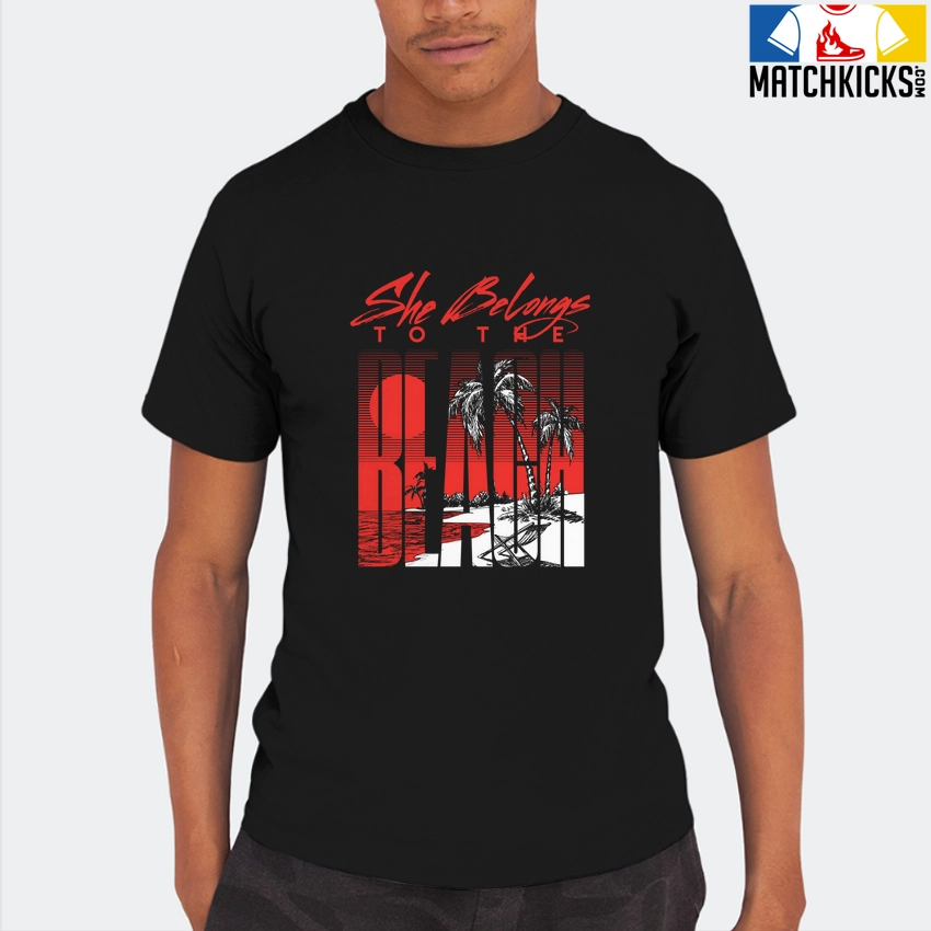 T-Shirt - Nike Dunk Low EMB NBA 75th Anniversary Chicago - Sneaker-Matching T-Shirt (She Belongs To The Beach) 8 T-Shirt - Nike Dunk Low EMB NBA 75th Anniversary Chicago - Sneaker-Matching T-Shirt (She Belongs To The Beach) - Image 6