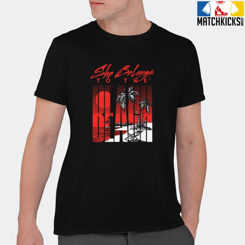 T-Shirt - Nike Dunk Low EMB NBA 75th Anniversary Chicago - Sneaker-Matching T-Shirt (She Belongs To The Beach) 11 T-Shirt - Nike Dunk Low EMB NBA 75th Anniversary Chicago - Sneaker-Matching T-Shirt (She Belongs To The Beach) - Image 9