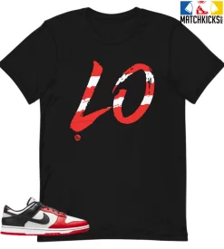 T-Shirt - Nike Dunk Low EMB NBA 75th Anniversary Chicago - Sneaker-Matching T-Shirt (Rainbow Love Left)