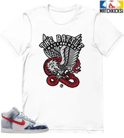 T-Shirt - Nike Dunk High Washed Denim Pack - Sneaker-Matching T-Shirt (The Battle)