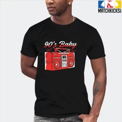T-Shirt - Nike Dunk Low EMB NBA 75th Anniversary Chicago - Sneaker-Matching T-Shirt (90's Baby Radio) -Nike Dunk shop online mockupGenerator 3965