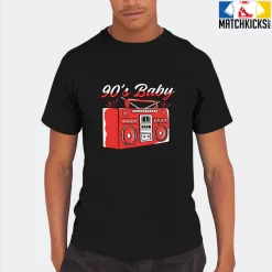 T-Shirt - Nike Dunk Low EMB NBA 75th Anniversary Chicago - Sneaker-Matching T-Shirt (90's Baby Radio) -Nike Dunk shop online mockupGenerator 3966