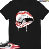 T-Shirt - Nike Dunk Low EMB NBA 75th Anniversary Chicago - Sneaker-Matching T-Shirt (Kiss Of Death)