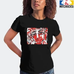 T-Shirt - Nike Dunk Low EMB NBA 75th Anniversary Chicago - Sneaker-Matching T-Shirt (Abstract Face) -Nike Dunk shop online mockupGenerator 3991