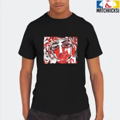 T-Shirt - Nike Dunk Low EMB NBA 75th Anniversary Chicago - Sneaker-Matching T-Shirt (Abstract Face) -Nike Dunk shop online mockupGenerator 3993