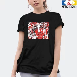 T-Shirt - Nike Dunk Low EMB NBA 75th Anniversary Chicago - Sneaker-Matching T-Shirt (Abstract Face) -Nike Dunk shop online mockupGenerator 3995