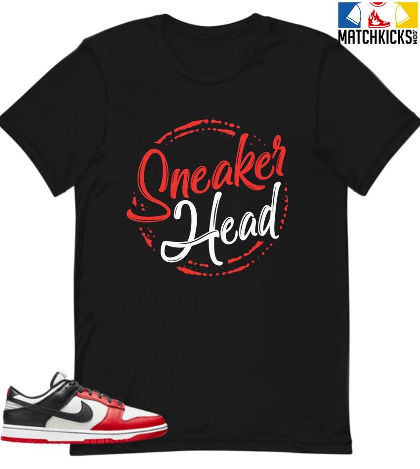 T-Shirt - Nike Dunk Low EMB NBA 75th Anniversary Chicago - Sneaker-Matching T-Shirt (Sneaker Head) 3 T-Shirt - Nike Dunk Low EMB NBA 75th Anniversary Chicago - Sneaker-Matching T-Shirt (Sneaker Head)