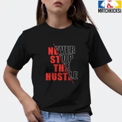 T-Shirt - Nike Dunk Low EMB NBA 75th Anniversary Chicago - Sneaker-Matching T-Shirt (Never Stop The Hustle) -Nike Dunk shop online mockupGenerator 4030