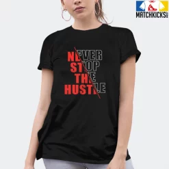 T-Shirt - Nike Dunk Low EMB NBA 75th Anniversary Chicago - Sneaker-Matching T-Shirt (Never Stop The Hustle) -Nike Dunk shop online mockupGenerator 4031