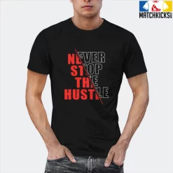 T-Shirt - Nike Dunk Low EMB NBA 75th Anniversary Chicago - Sneaker-Matching T-Shirt (Never Stop The Hustle) -Nike Dunk shop online mockupGenerator 4033