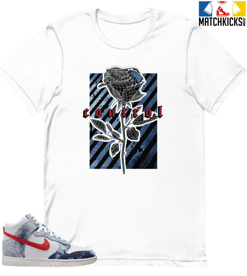 T-Shirt - Nike Dunk High Washed Denim Pack - Sneaker-Matching T-Shirt (Control) 3 T-Shirt - Nike Dunk High Washed Denim Pack - Sneaker-Matching T-Shirt (Control)