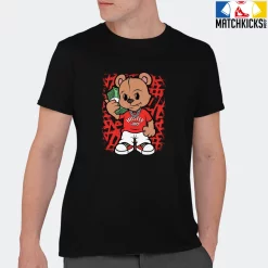 T-Shirt - Nike Dunk Low EMB NBA 75th Anniversary Chicago - Sneaker-Matching T-Shirt (HUSTLE HARD BEAR) -Nike Dunk shop online mockupGenerator 4086