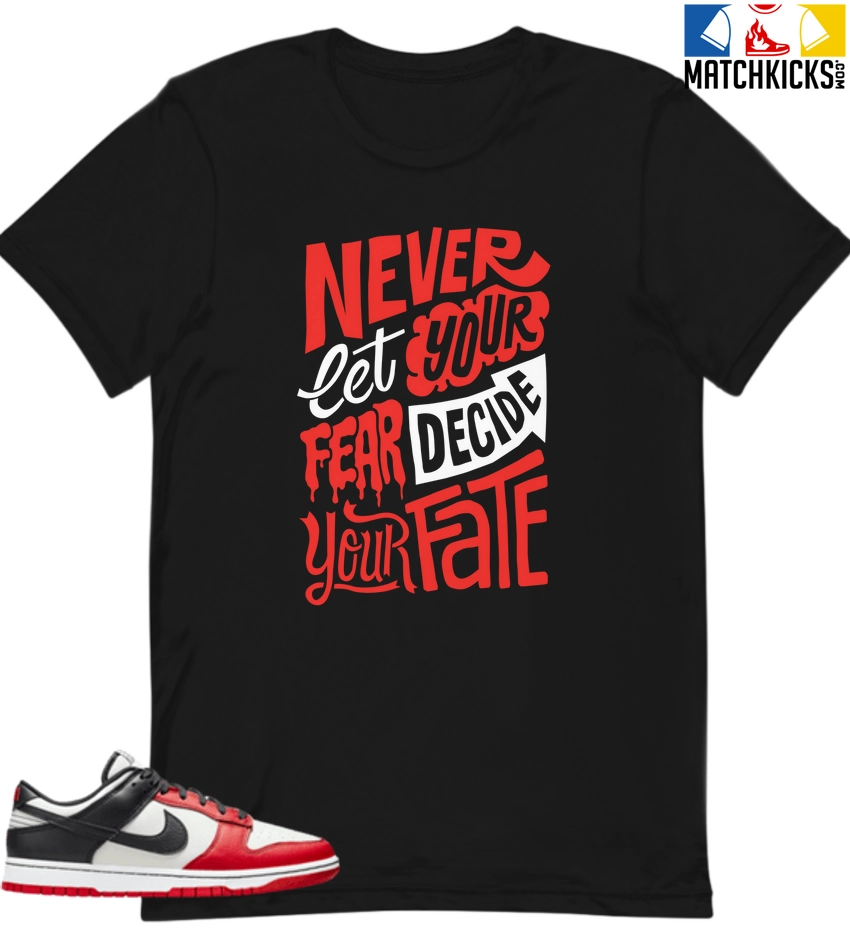 T-Shirt - Nike Dunk Low EMB NBA 75th Anniversary Chicago - Sneaker-Matching T-Shirt (Never Let Fear Decide) 3 T-Shirt - Nike Dunk Low EMB NBA 75th Anniversary Chicago - Sneaker-Matching T-Shirt (Never Let Fear Decide)