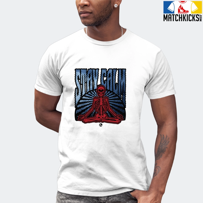 T-Shirt - Nike Dunk High Washed Denim Pack - Sneaker-Matching T-Shirt (Stay Calm) 7 T-Shirt - Nike Dunk High Washed Denim Pack - Sneaker-Matching T-Shirt (Stay Calm) - Image 5