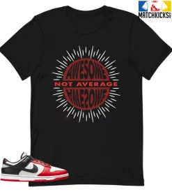 T-Shirt - Nike Dunk Low EMB NBA 75th Anniversary Chicago - Sneaker-Matching T-Shirt (Awesome Not Average)