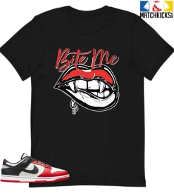 T-Shirt - Nike Dunk Low EMB NBA 75th Anniversary Chicago - Sneaker-Matching T-Shirt (Bite Me)