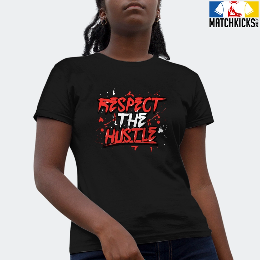 T-Shirt - Nike Dunk Low EMB NBA 75th Anniversary Chicago - Sneaker-Matching T-Shirt (RESPECT THE HUSTLE) 4 T-Shirt - Nike Dunk Low EMB NBA 75th Anniversary Chicago - Sneaker-Matching T-Shirt (RESPECT THE HUSTLE) - Image 2