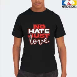 T-Shirt - Nike Dunk Low EMB NBA 75th Anniversary Chicago - Sneaker-Matching T-Shirt (No Hate Just Love) -Nike Dunk shop online mockupGenerator 4218