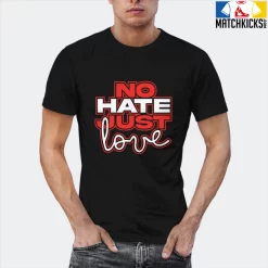 T-Shirt - Nike Dunk Low EMB NBA 75th Anniversary Chicago - Sneaker-Matching T-Shirt (No Hate Just Love) -Nike Dunk shop online mockupGenerator 4222