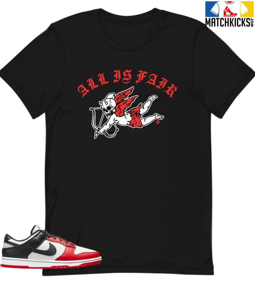 T-Shirt - Nike Dunk Low EMB NBA 75th Anniversary Chicago - Sneaker-Matching T-Shirt (All Is Fair) 3 T-Shirt - Nike Dunk Low EMB NBA 75th Anniversary Chicago - Sneaker-Matching T-Shirt (All Is Fair)