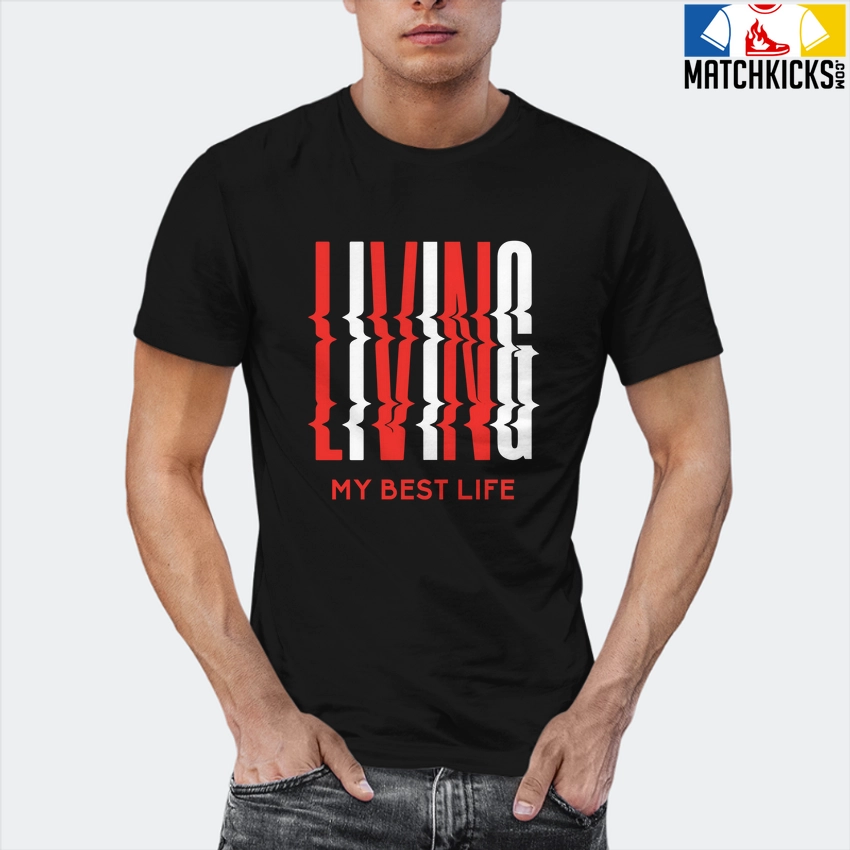T-Shirt - Nike Dunk Low EMB NBA 75th Anniversary Chicago - Sneaker-Matching T-Shirt (LIVING MY BEST LIFE) 12 T-Shirt - Nike Dunk Low EMB NBA 75th Anniversary Chicago - Sneaker-Matching T-Shirt (LIVING MY BEST LIFE) - Image 10