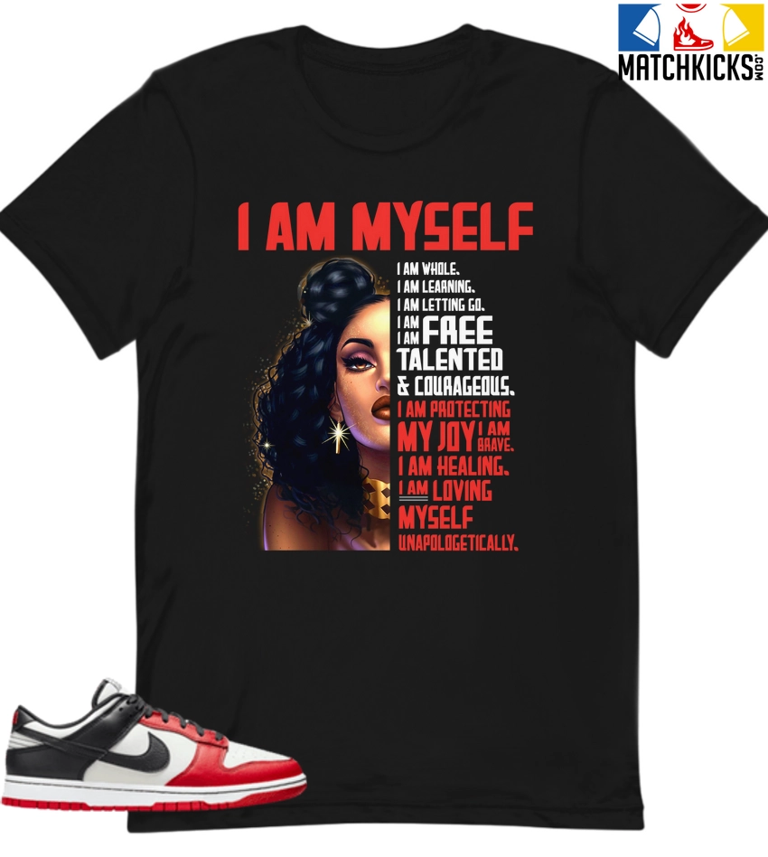T-Shirt - Nike Dunk Low EMB NBA 75th Anniversary Chicago - Sneaker-Matching T-Shirt (I AM MYSELF) 3 T-Shirt - Nike Dunk Low EMB NBA 75th Anniversary Chicago - Sneaker-Matching T-Shirt (I AM MYSELF)