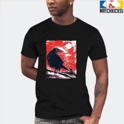 T-Shirt - Nike Dunk Low EMB NBA 75th Anniversary Chicago - Sneaker-Matching T-Shirt (Moonlight Crow) -Nike Dunk shop online mockupGenerator 4280