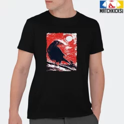 T-Shirt - Nike Dunk Low EMB NBA 75th Anniversary Chicago - Sneaker-Matching T-Shirt (Moonlight Crow) -Nike Dunk shop online mockupGenerator 4284