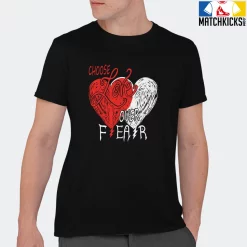 T-Shirt - Nike Dunk Low EMB NBA 75th Anniversary Chicago - Sneaker-Matching T-Shirt (Choose LOVE Over Fear) -Nike Dunk shop online mockupGenerator 4320