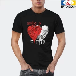 T-Shirt - Nike Dunk Low EMB NBA 75th Anniversary Chicago - Sneaker-Matching T-Shirt (Choose LOVE Over Fear) -Nike Dunk shop online mockupGenerator 4321
