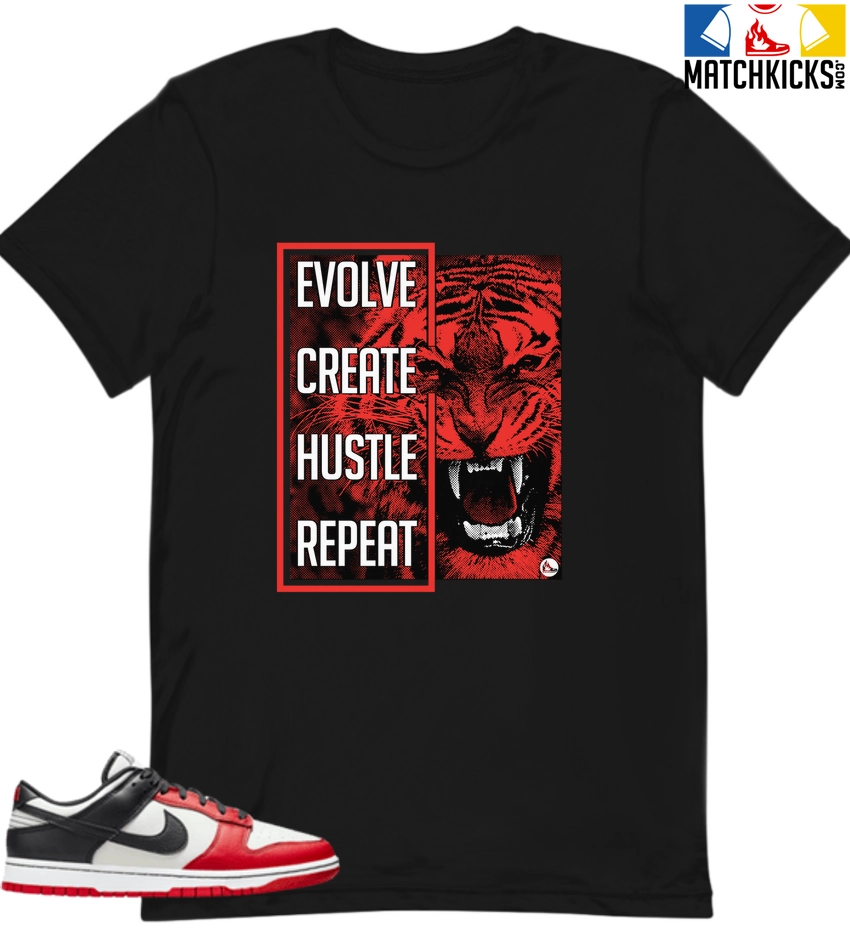 T-Shirt - Nike Dunk Low EMB NBA 75th Anniversary Chicago - Sneaker-Matching T-Shirt (EVOLVE) 3 T-Shirt - Nike Dunk Low EMB NBA 75th Anniversary Chicago - Sneaker-Matching T-Shirt (EVOLVE)