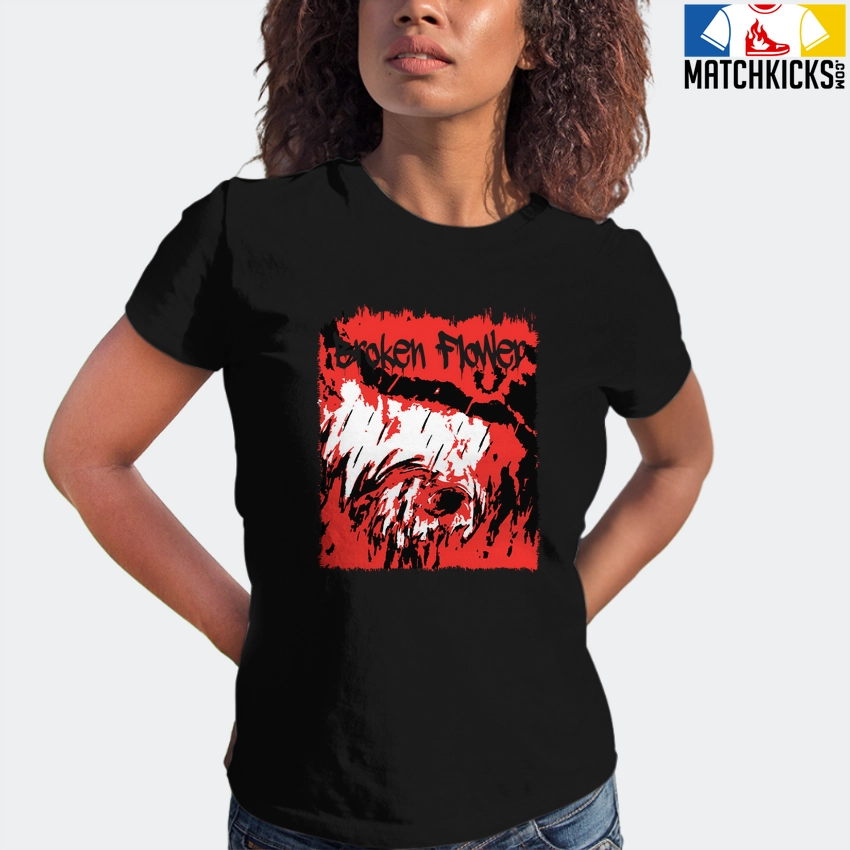 T-Shirt - Nike Dunk Low EMB NBA 75th Anniversary Chicago - Sneaker-Matching T-Shirt (Broken Flower) 6 T-Shirt - Nike Dunk Low EMB NBA 75th Anniversary Chicago - Sneaker-Matching T-Shirt (Broken Flower) - Image 4