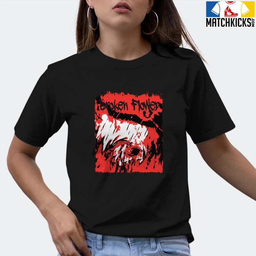 T-Shirt - Nike Dunk Low EMB NBA 75th Anniversary Chicago - Sneaker-Matching T-Shirt (Broken Flower) 9 T-Shirt - Nike Dunk Low EMB NBA 75th Anniversary Chicago - Sneaker-Matching T-Shirt (Broken Flower) - Image 7