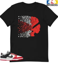 T-Shirt - Nike Dunk Low EMB NBA 75th Anniversary Chicago - Sneaker-Matching T-Shirt (Butterfly Lady)